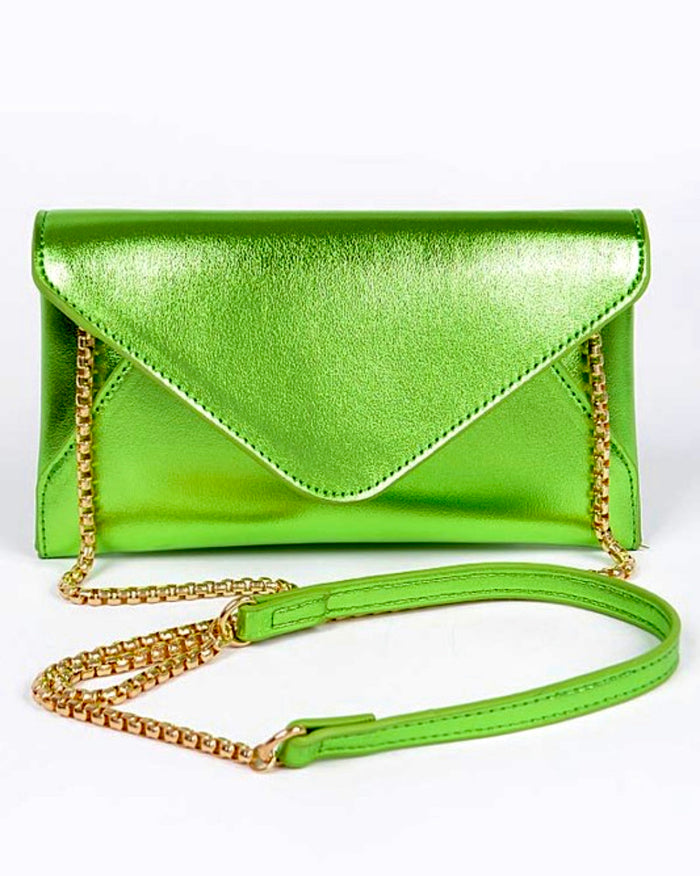Metallic Crossbody Green Bag