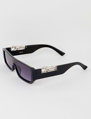 Straight Cheetah Block Sunglasses